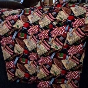 DUFFIES L mens BBQ steaks hotdogs sauces Texas Cajun cooking theme novelty shirt